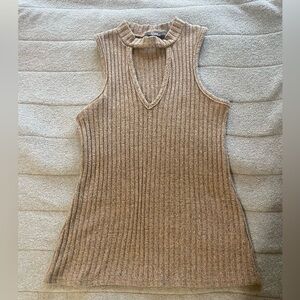 Sleeveless Ribbed Knit Top